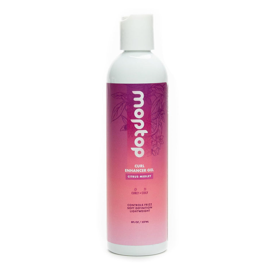 MopTop front packaging showing jar and citrus medley scent, clear product identity