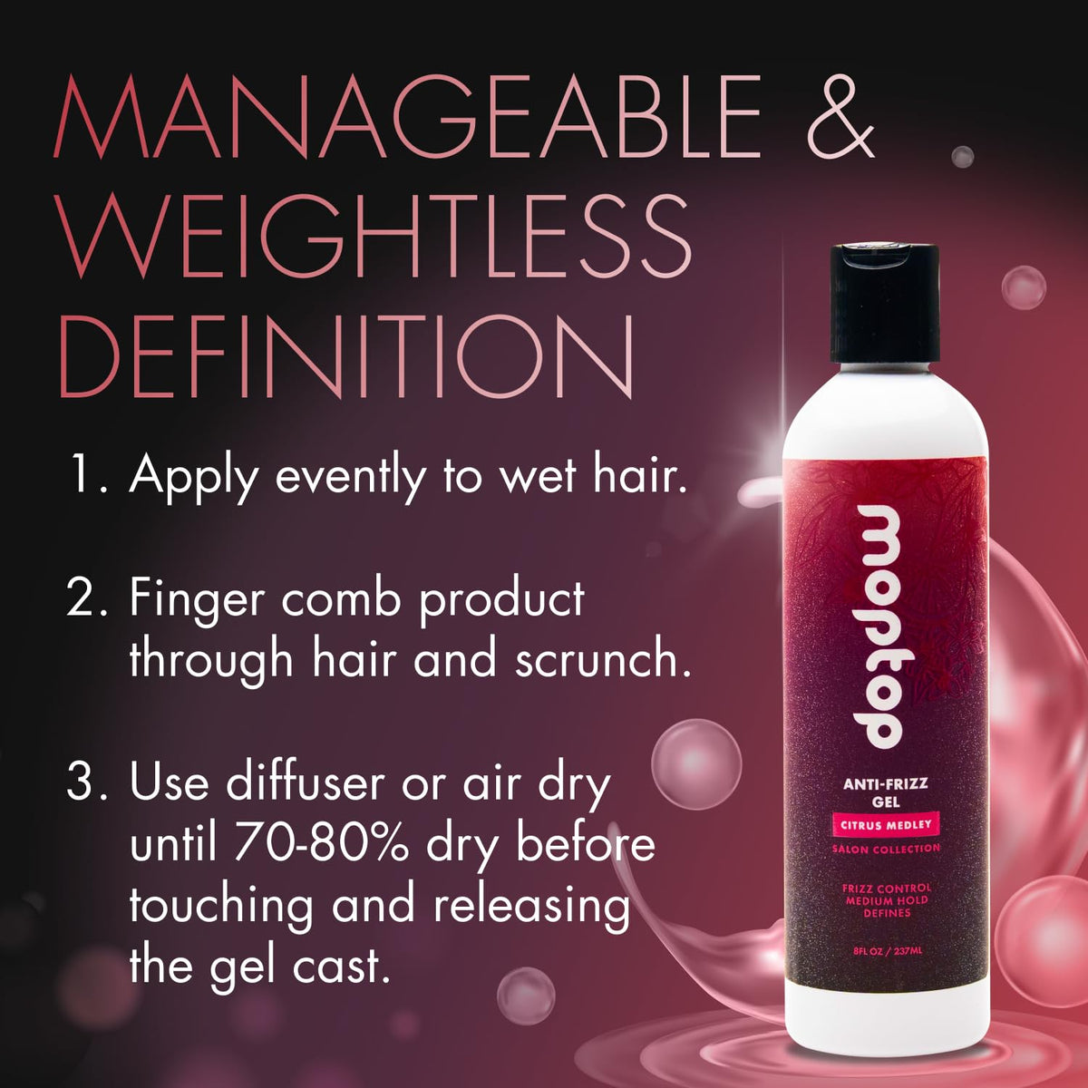 MopTop ingredient closeup with sea botanicals highlighting natural smoothing benefits