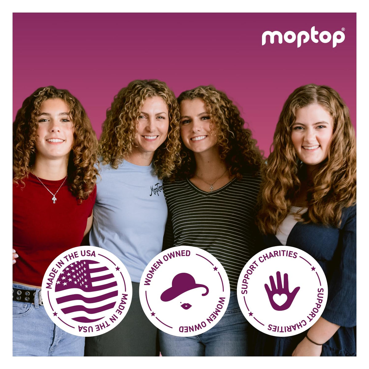 MopTop on bathroom shelf among toiletries showing everyday routine and aesthetic