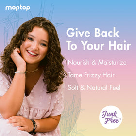 MopTop pump and label detail highlighting ingredient list and clean formulation benefit