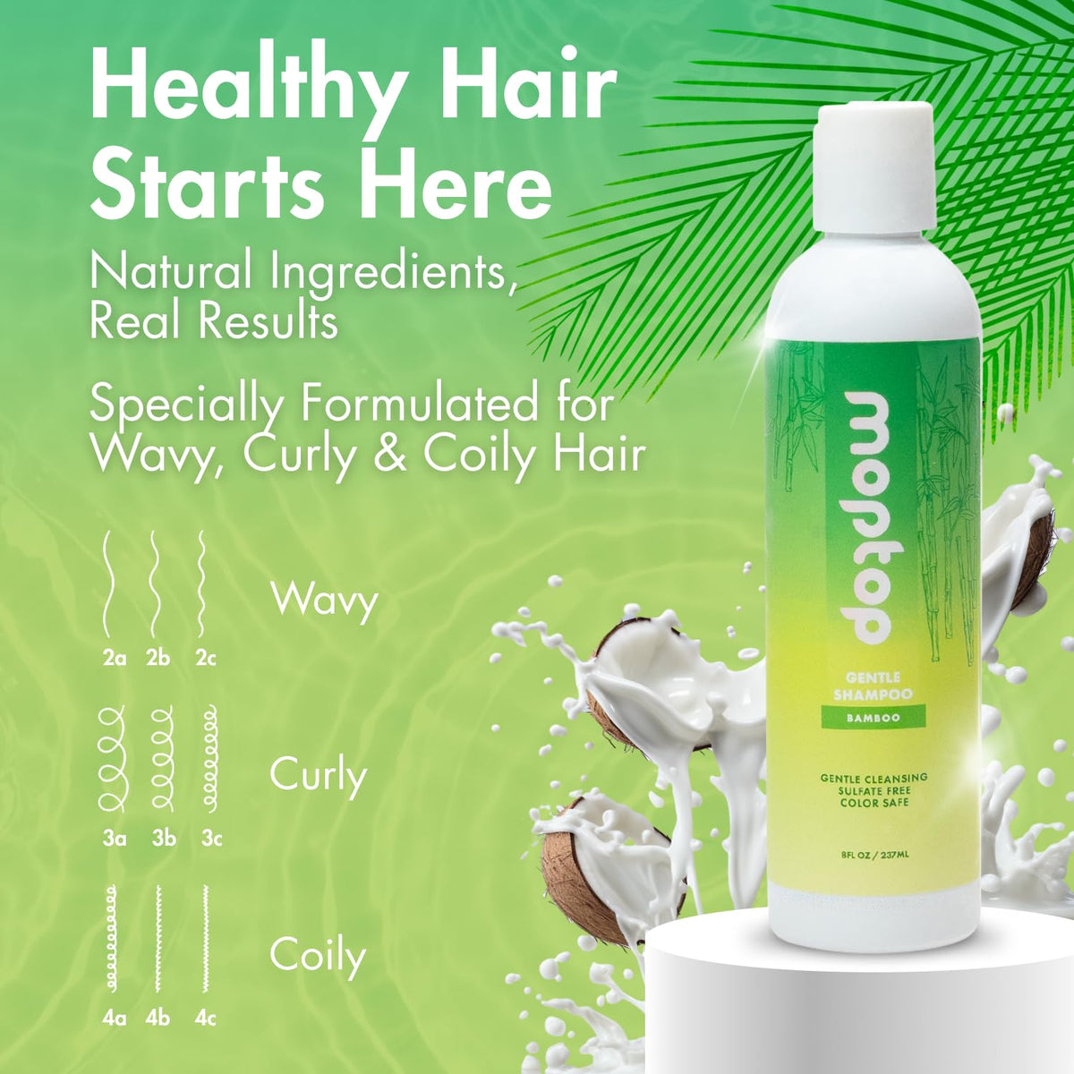 MopTop thick lather texture close-up demonstrating gentle cleansing and moisture