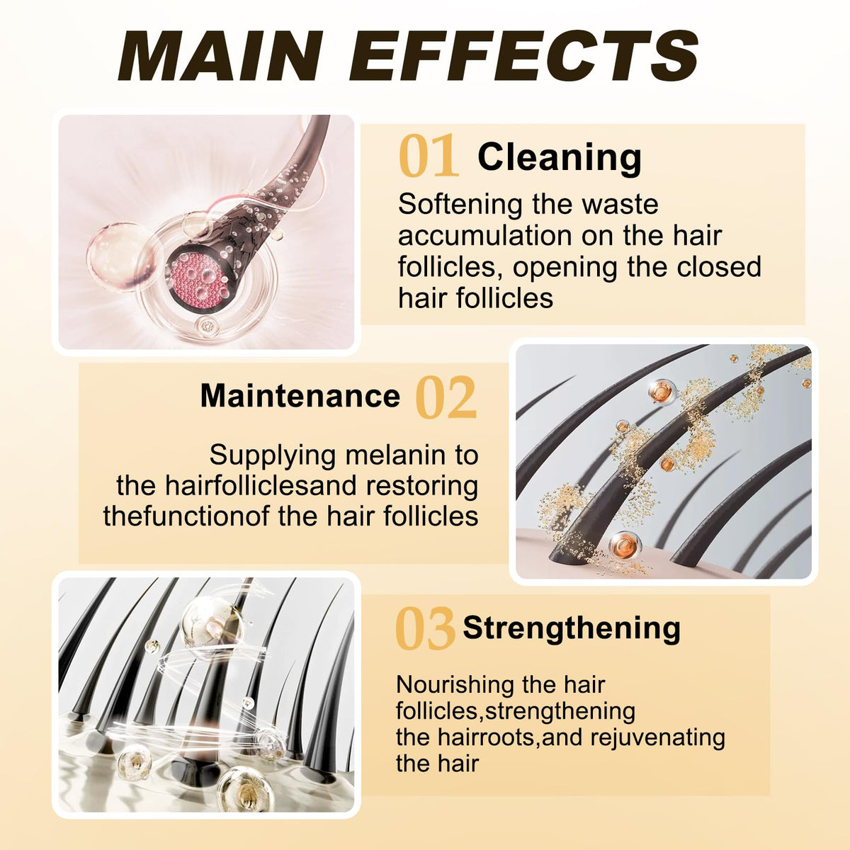 MoraZoge applied during scalp massage to promote healthier follicles