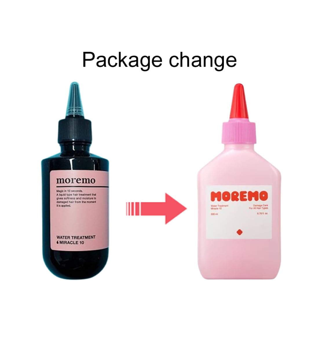 MOREMO after-usage hair showing improved smoothness and shine for visual result proof