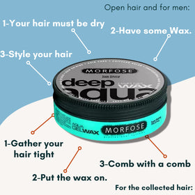 Morfose gel-wax on hands demonstrating easy application and precise control benefit