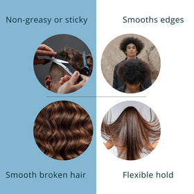 Morfose used on braid close-up showing neat edges and long-lasting hold benefit