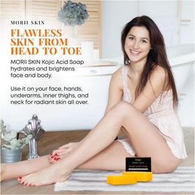 MORII SKIN lather applied to cheek demonstrating gentle cleansing action