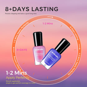 morovan applied on fingernails in lifestyle shot showing wearable bright finish