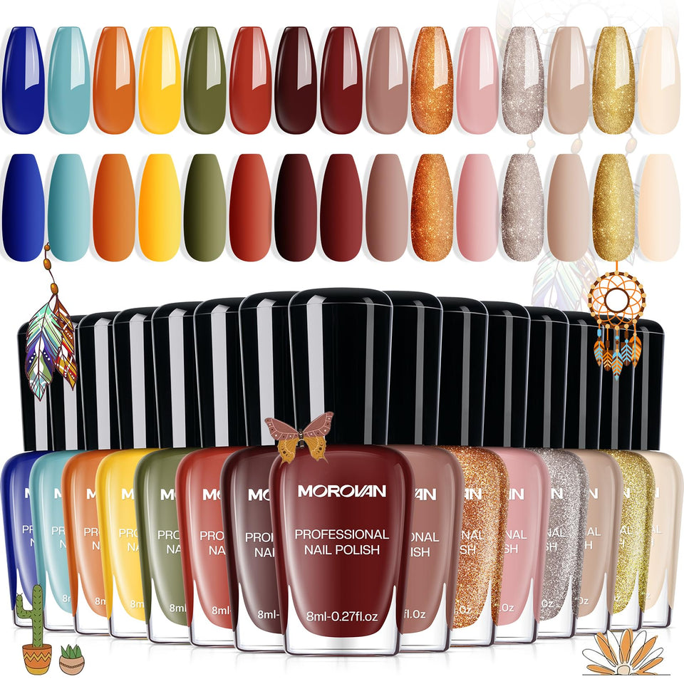 Morovan front packaging showing all 15 colors and palette versatility