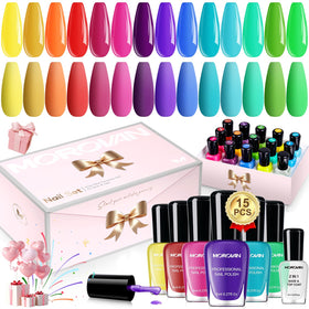Morovan front packaging showing the 15-piece rainbow kit and gift-ready presentation