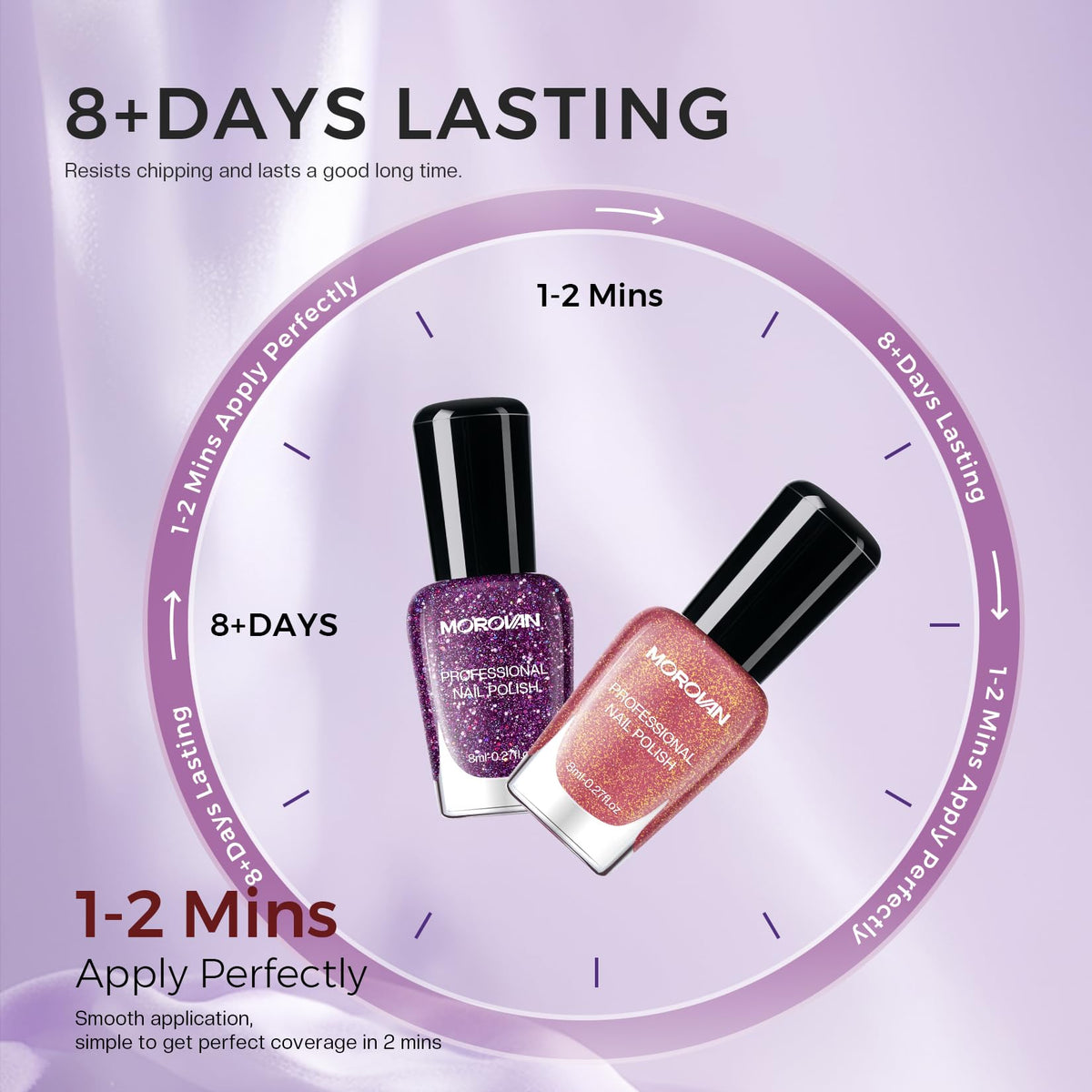 Morovan hand model wearing deep purple shade for event-ready manicure