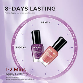 Morovan hand model wearing deep purple shade for event-ready manicure