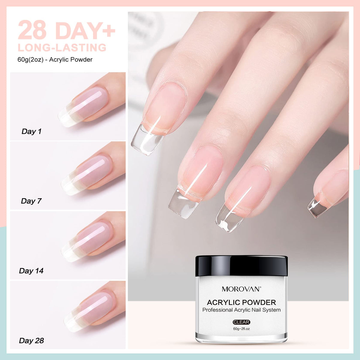 Morovan nail extension in progress showing sculpting and strong adhesion