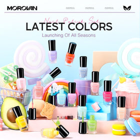 Morovan swatches painted on fingers demonstrating color payoff and versatile looks