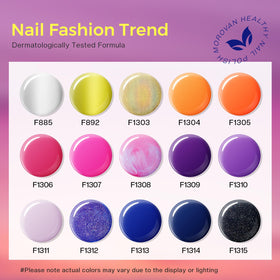morovan neon blue pink orange swatches showing vivid color payoff