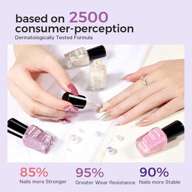 Morovan swatches on nail wheel showing shade range and coverage