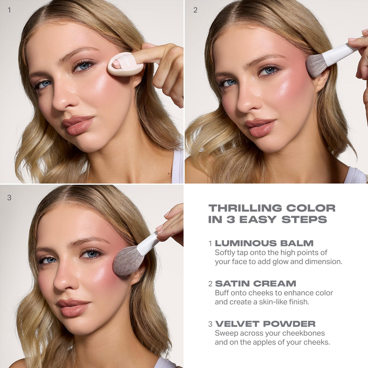 MORPHE application with fingers blending cream for seamless skin finish