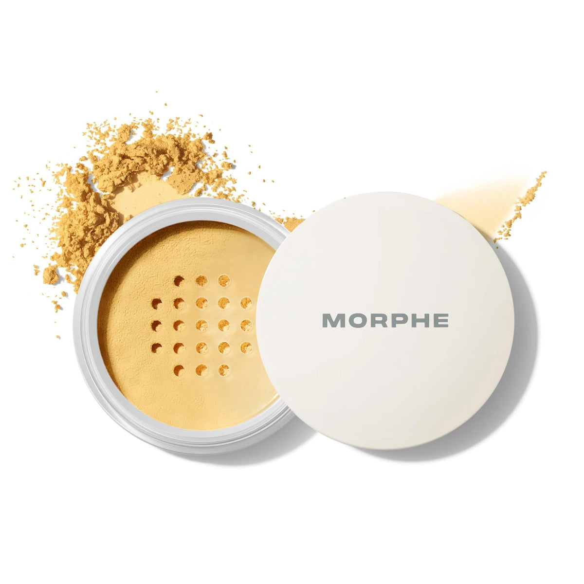 MORPHE jar front view showing branding and compact packaging benefit portability