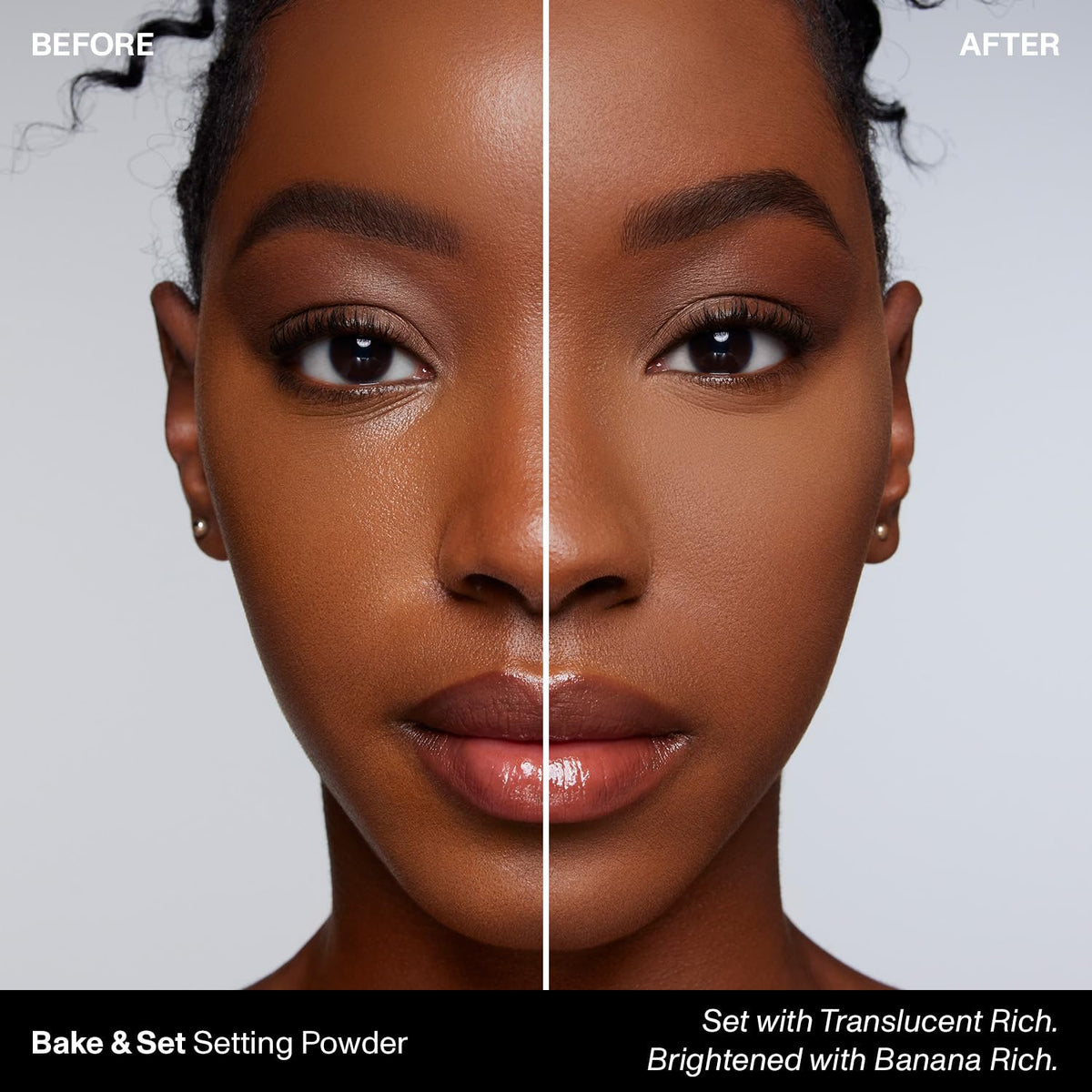 MORPHE close-up of loose powder texture highlighting silky, talc-free finish