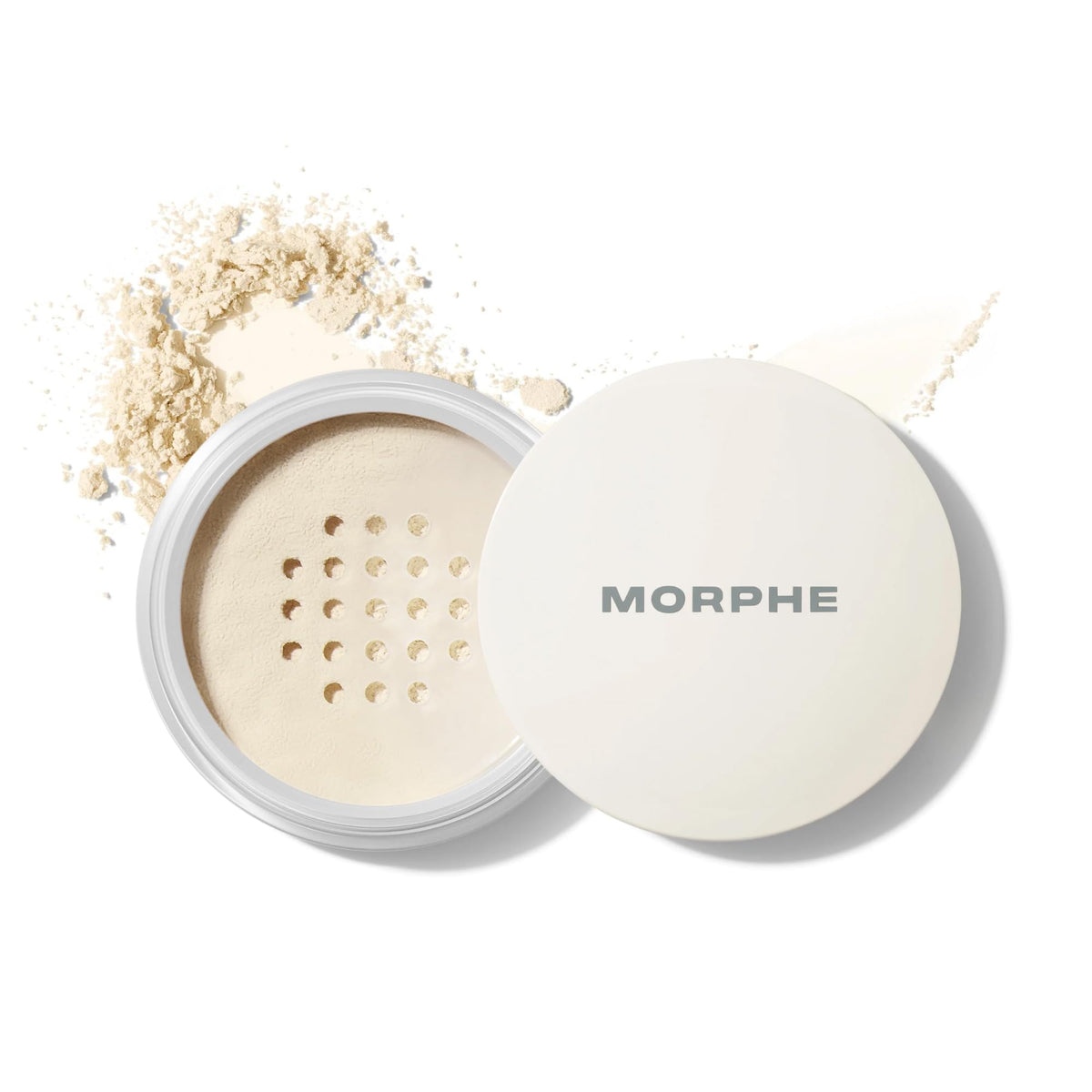 MORPHE front packaging showing translucent powder and benefits for long wear
