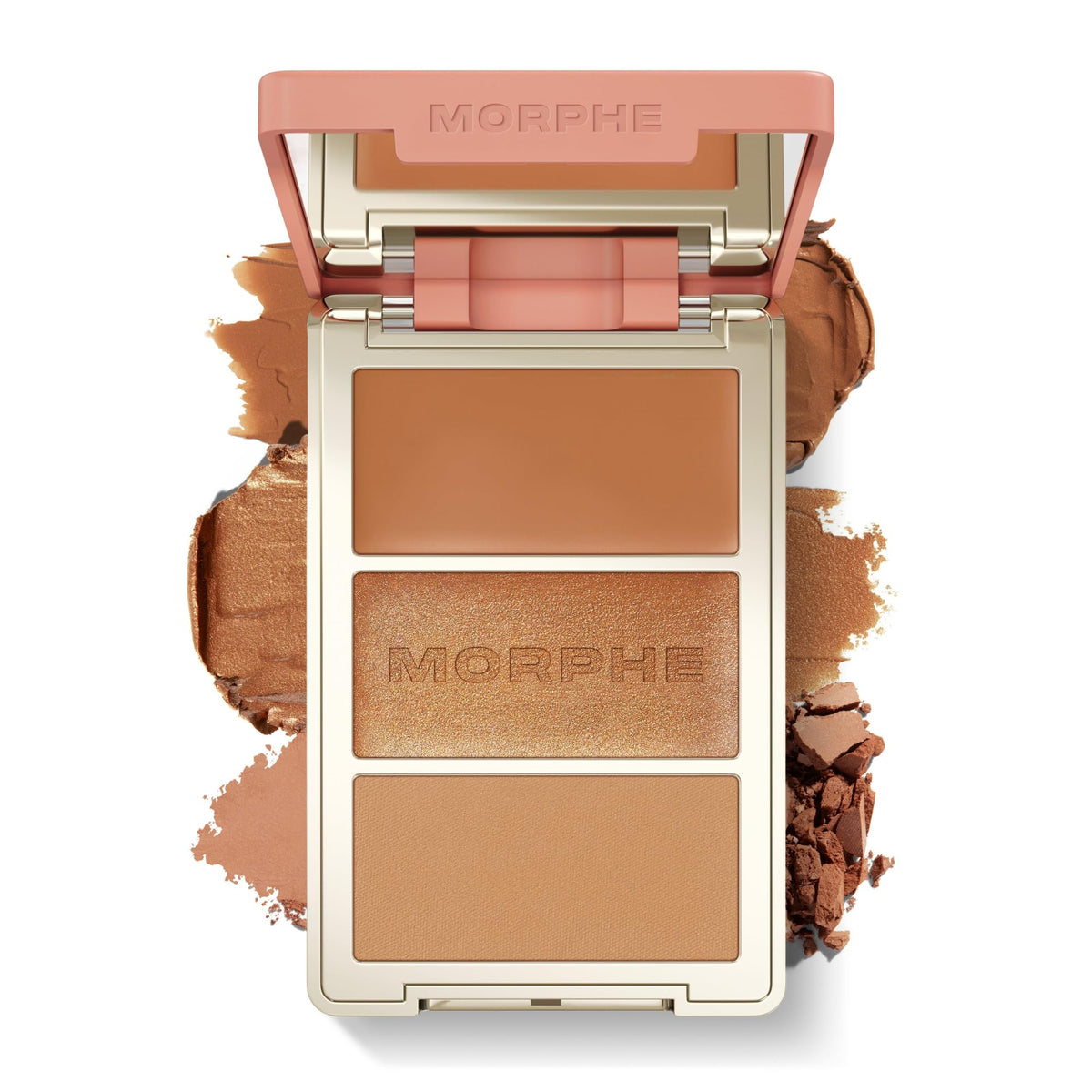 MORPHE front packaging of Cheek Thrills Sunset Swim showing compact palette and shades