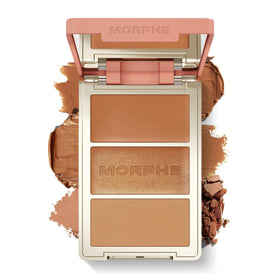 MORPHE front packaging of Cheek Thrills Sunset Swim showing compact palette and shades