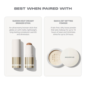 MORPHE applied on model cheeks illustrating natural glow and sculpted dimension