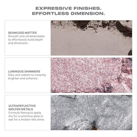 MORPHE swatches on arm displaying pigment payoff and blendable layering benefits