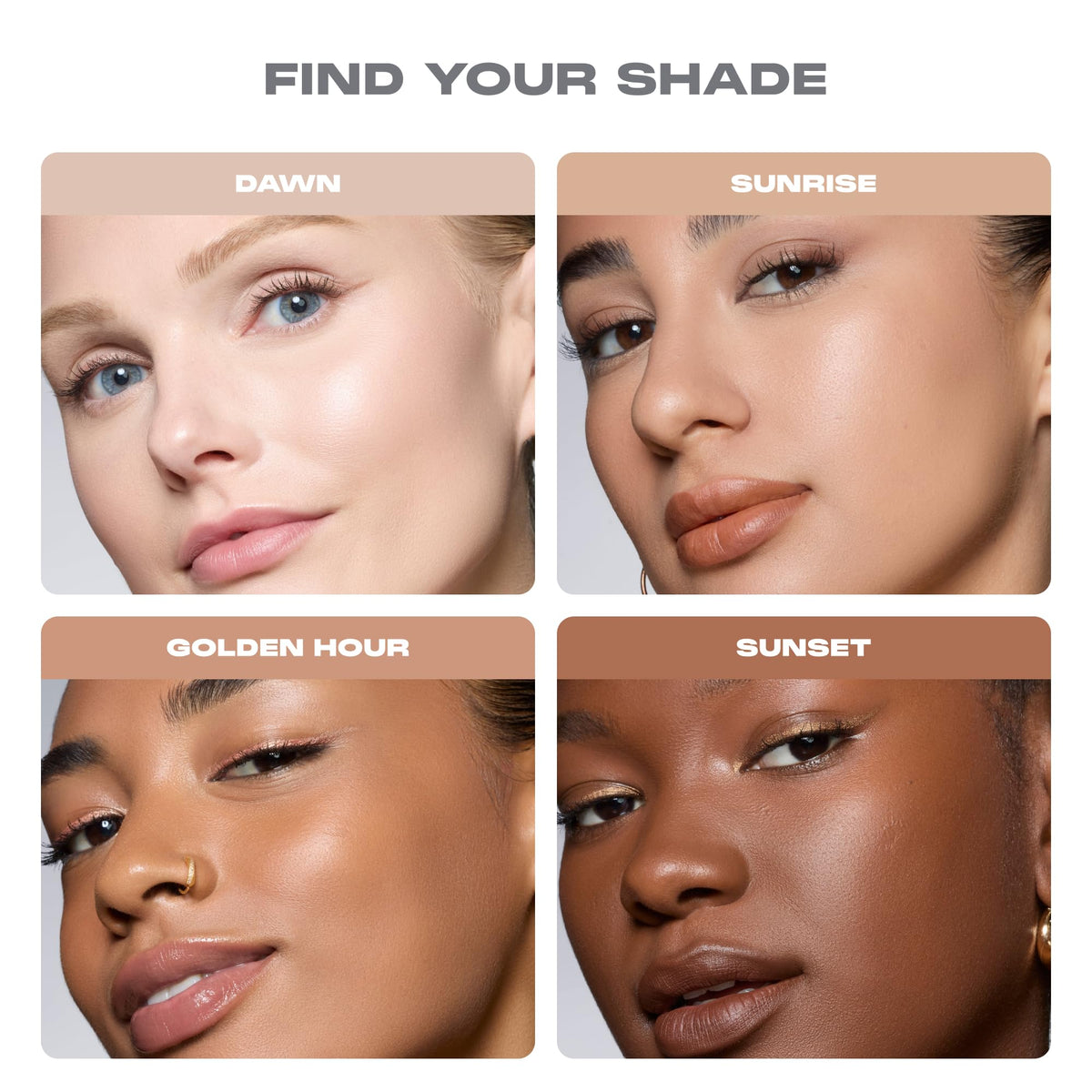 MORPHE application with brush demonstrating lightweight setting and even blend benefit