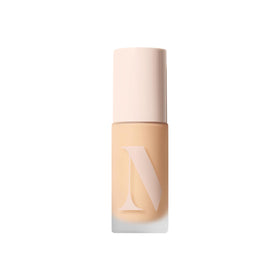 Morphe product front packaging showing foundation bottle and shade, easy color match