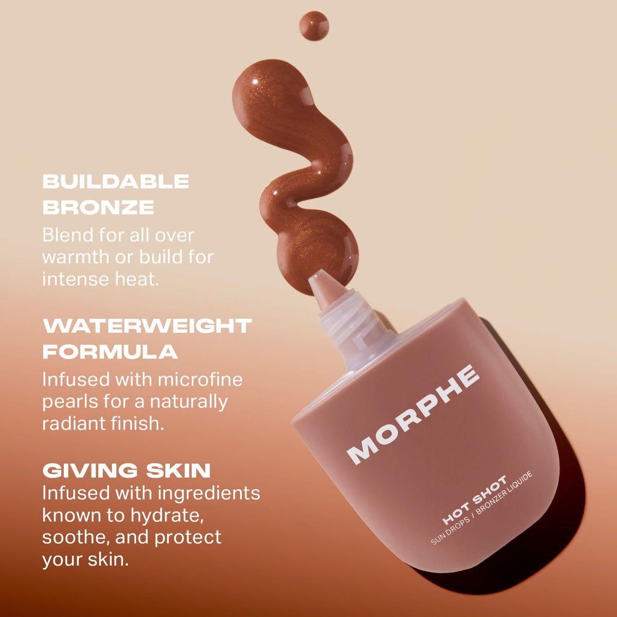 MORPHE applied to cheek closeup highlighting natural sculpted glow and skin-like finish