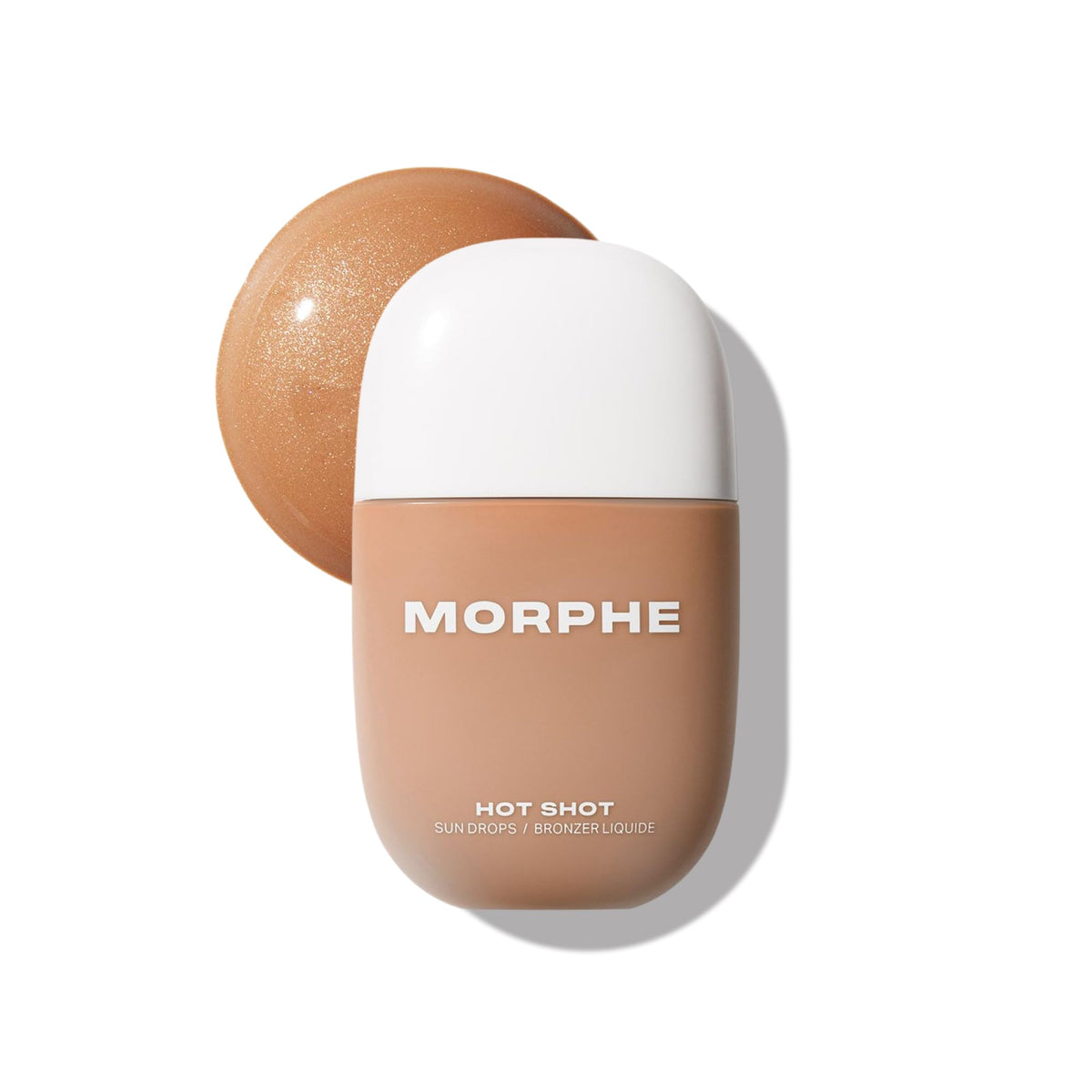 MORPHE front-facing bottle showing Money Honey shade and sleek packaging benefit glow