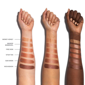 MORPHE mixed into foundation on palette illustrating customizable all-over tint