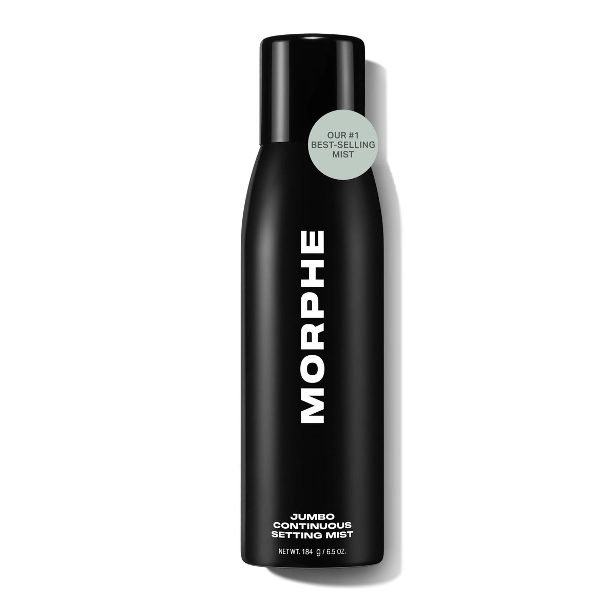 MORPHE front packaging of jumbo continuous setting spray shows full bottle and label benefit