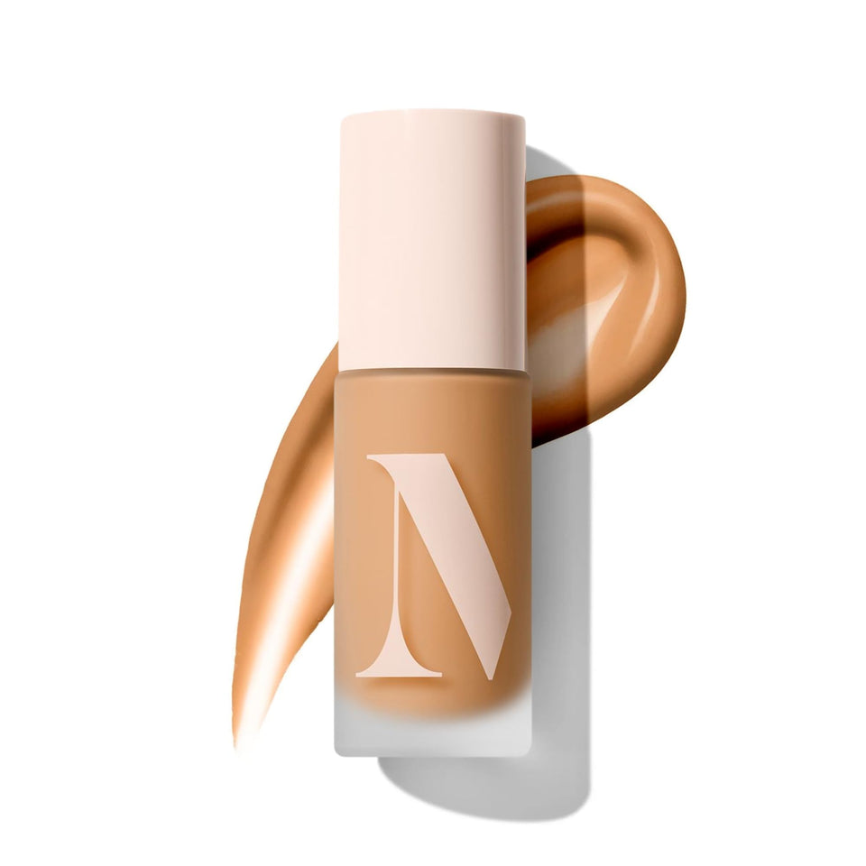 MORPHE front packaging of Lightform Dewy Foundation showing shade Tan 16N for easy selection