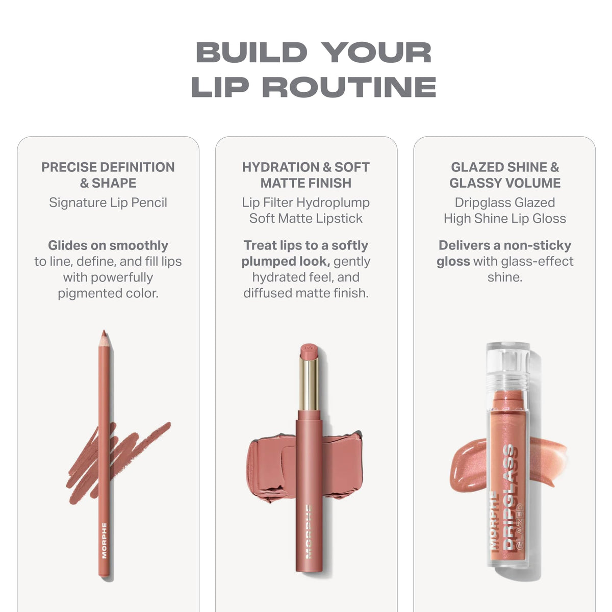MORPHE application with lip liner showing precise definition tip
