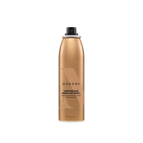 MORPHE mist spray action mid-air demonstrating fine coverage and even application