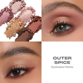 MORPHE open overhead view displaying six pans and built-in mirror, travel friendly