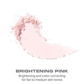 MORPHE powder applied with brush demonstrating quick mattifying benefit