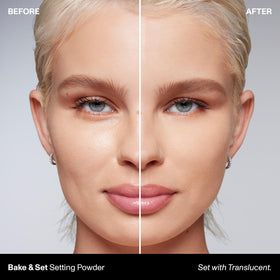 MORPHE loose powder texture close-up smoothing pores