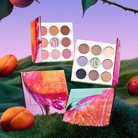 MORPHE palette held next to hand showing compact size for travel convenience benefit