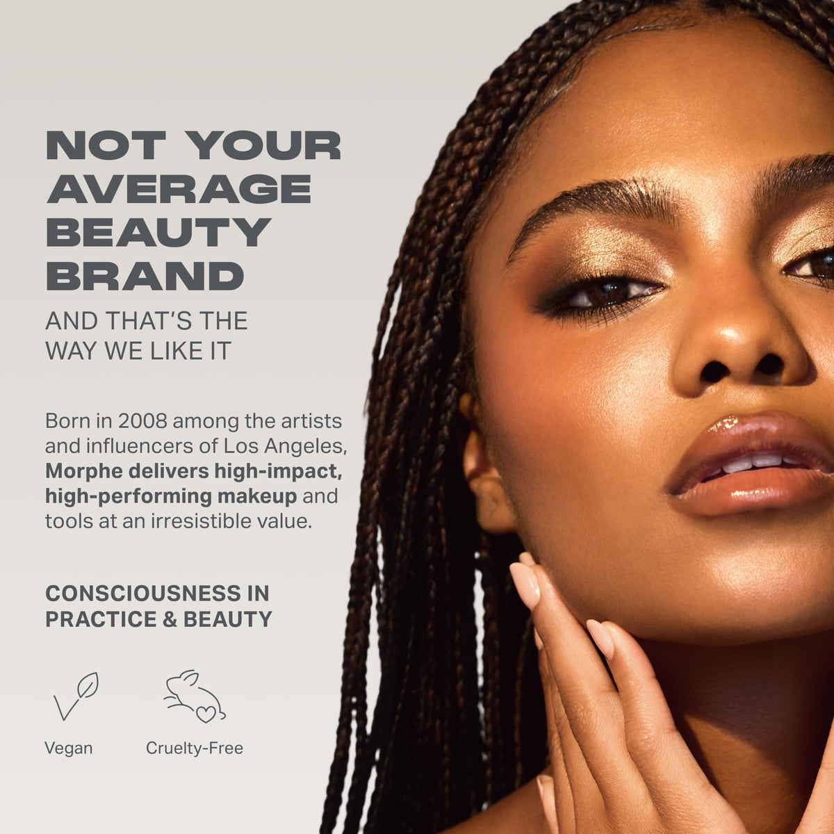 MORPHE lifestyle shot on vanity showing everyday use and quick touch-ups