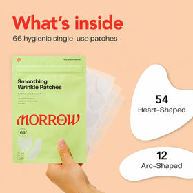 Morrow patch beside coin size comparison to show coverage scale