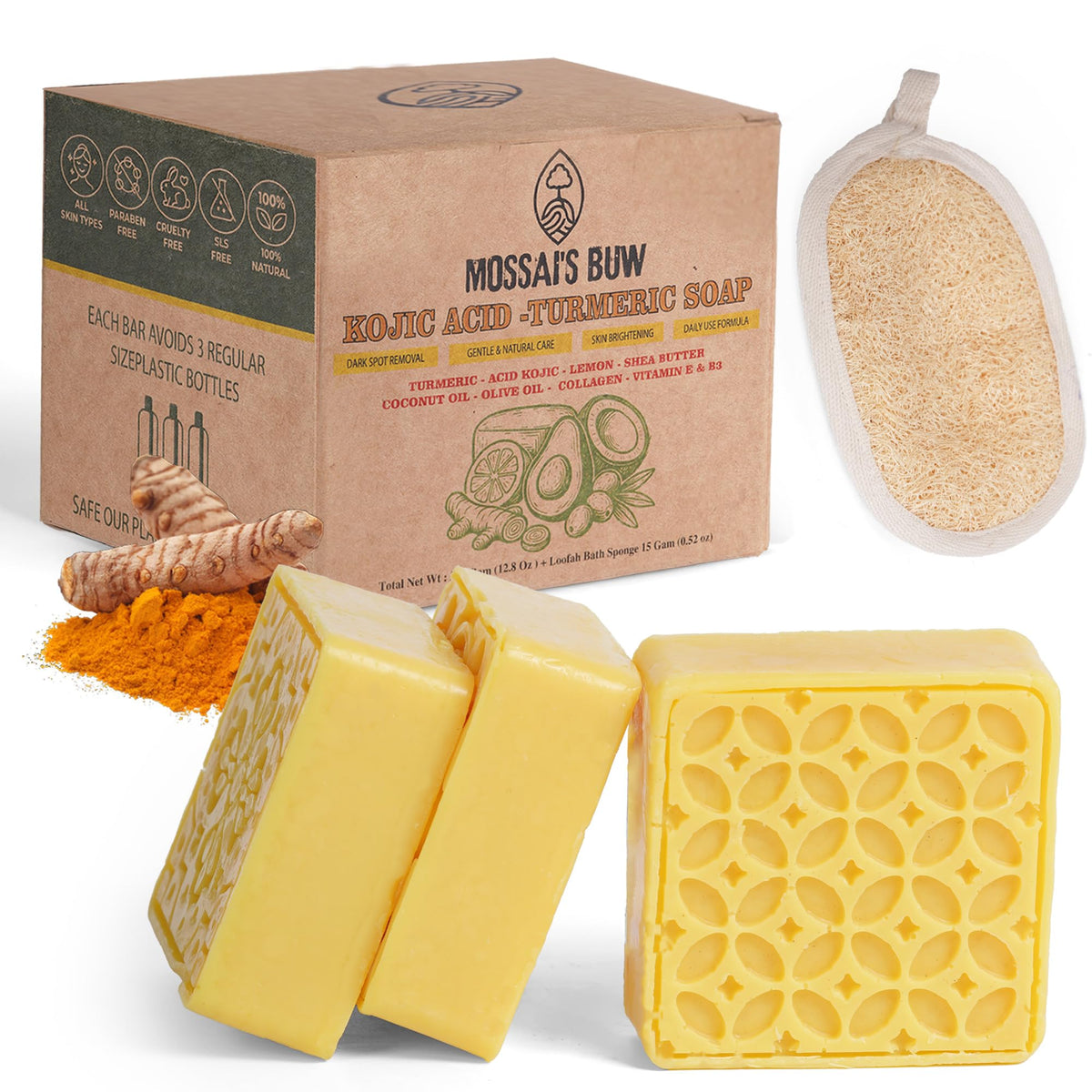 MOSSAI'S BUW front packaging showing product and benefits