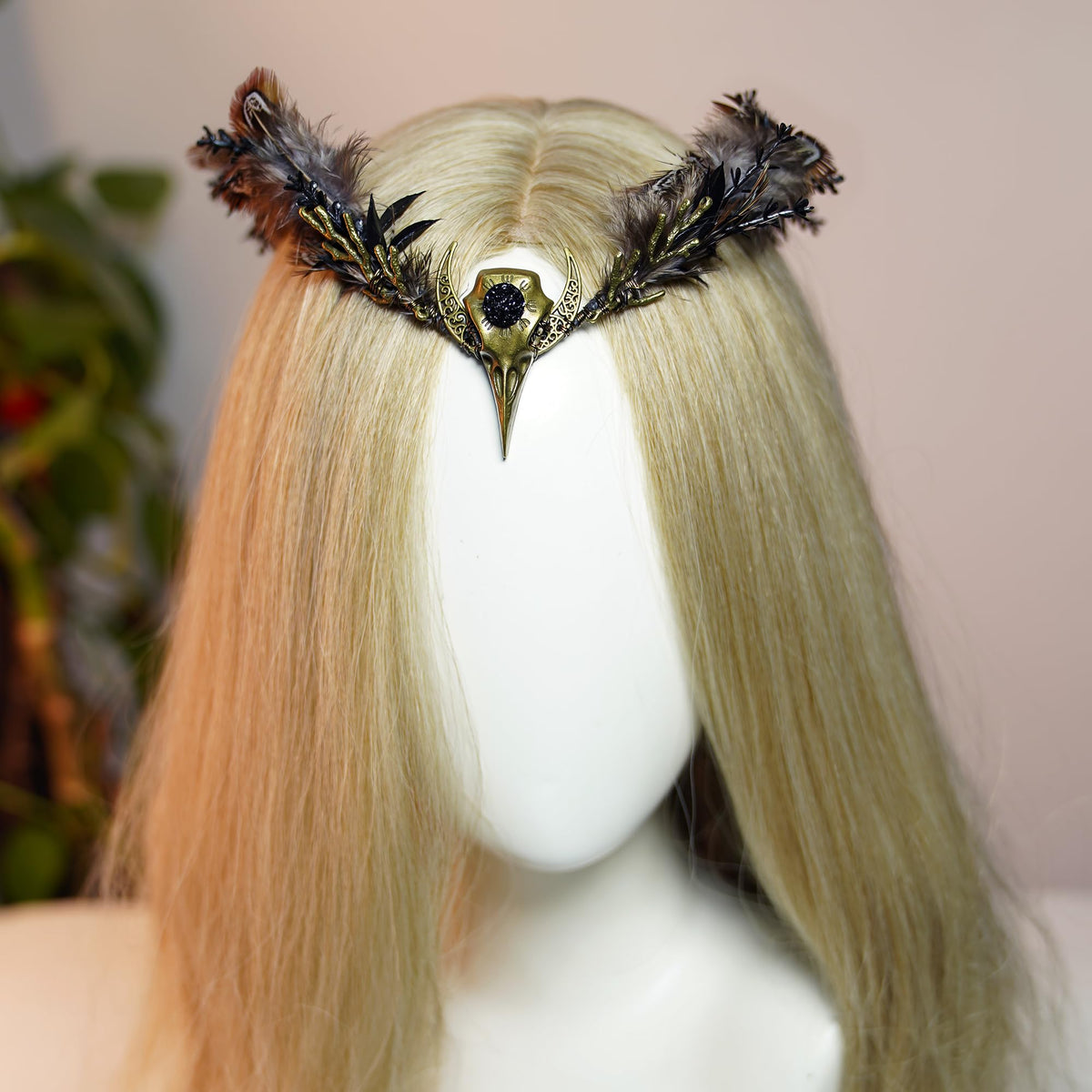 MOSTORY lifestyle model wearing crown at dark wedding showing styled impact