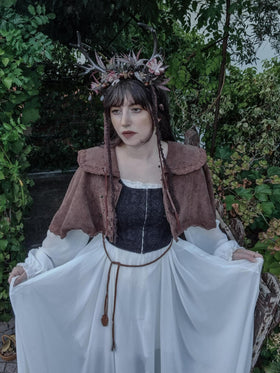MOSTORY side profile worn at renfaire demonstrating secure fit benefit comfortable all-day wear