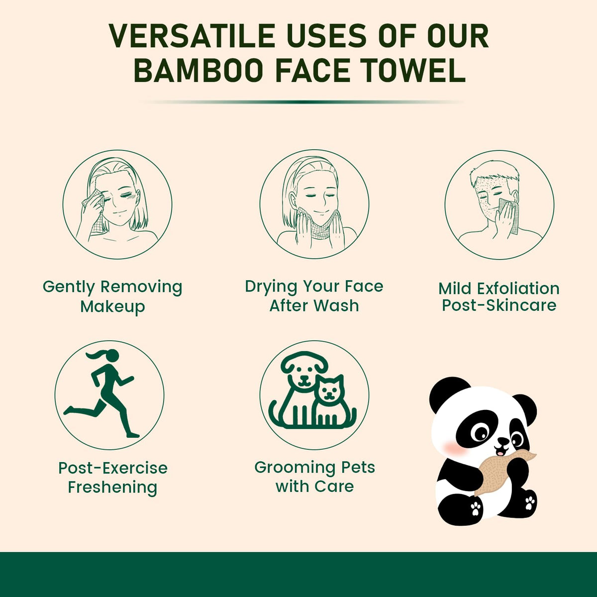 MOTHER EARTH towel removing makeup demonstrating effective gentle cleansing