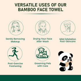 MOTHER EARTH towel removing makeup demonstrating effective gentle cleansing