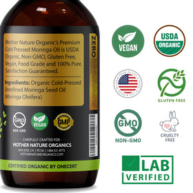 Mother Nature Organics oil applied to hair tips for shine and frizz control
