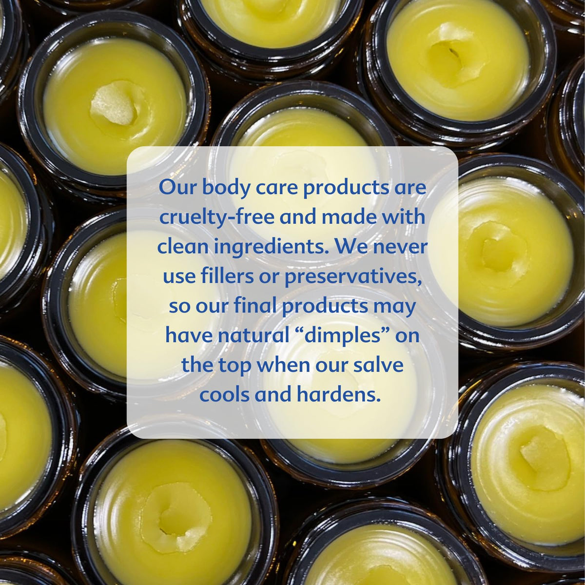 Motherlove balm on hands being rubbed in showing quick absorption benefit