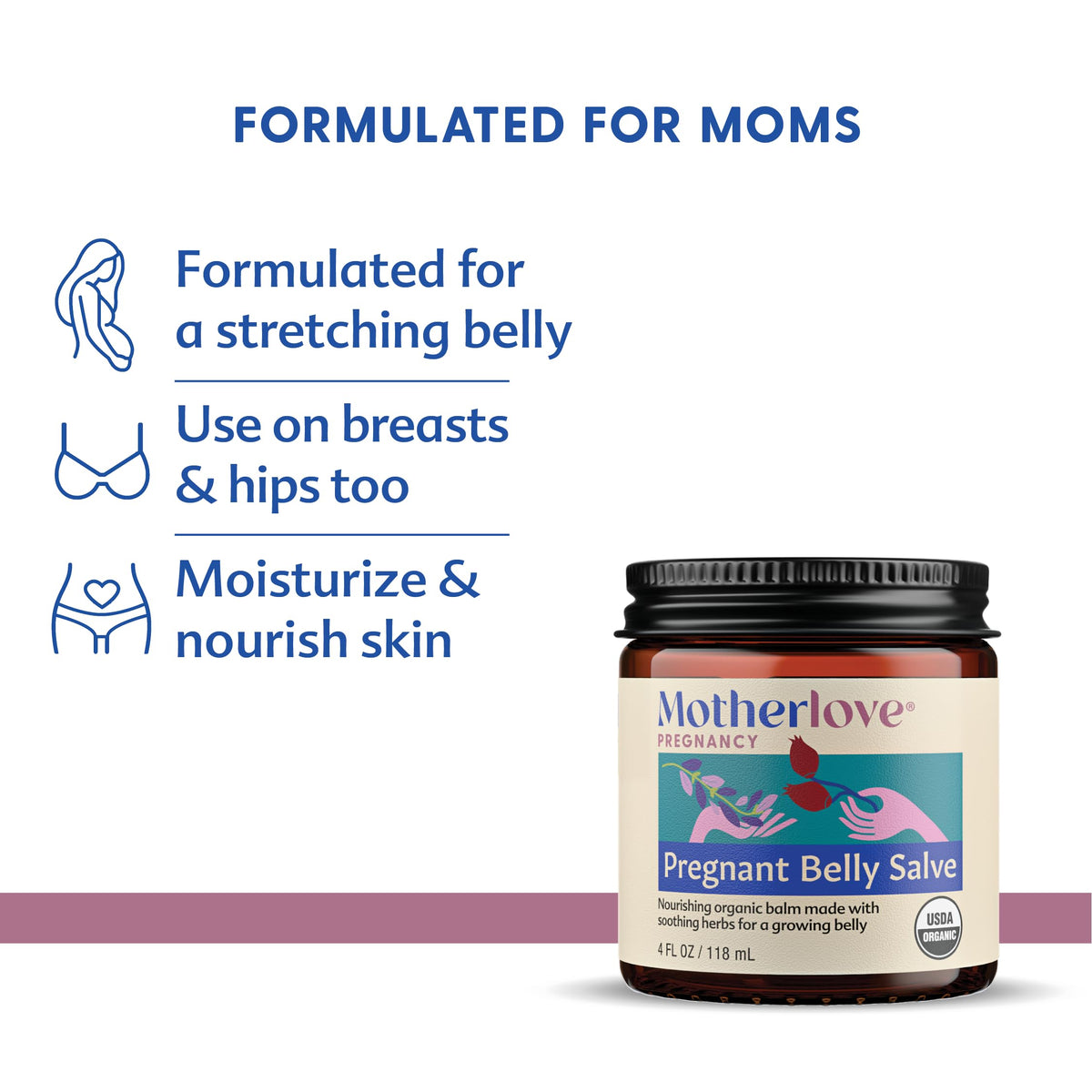 Motherlove open jar close-up showing creamy balm texture and easy application